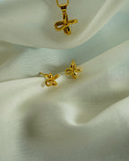 FLORA-  Bow Pendant Set with Earrings