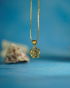 FLORA- Pretty Flower Gold Plated Pendant Set